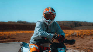 Motorcycle helmet goggles field blue - round free wallpaper