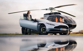 Woman car helicopter man driving - the car free wallpaper for desktop