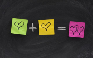 Chalkboard notes hearts arrows love - a chalkboard free wallpaper