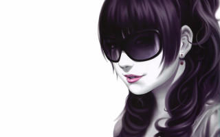 Gothic digital painting woman sunglasses - a digital painting of a woman free wallpaper
