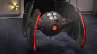 Futuristic object red light black - blender free wallpaper for desktop