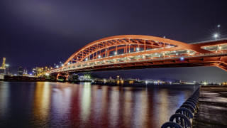 Christo bridge city lights night - christo free wallpaper for desktop