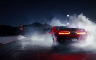 Red car smoke exhaust tail - a red car free wallpaper