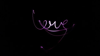 Neon love dark sky purple - a neon sign free wallpaper