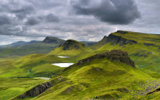 Mountain lake clouds romanesque matte - david paton free wallpaper