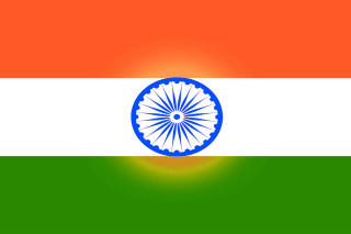 Indian flag circular design green - isometric view free wallpaper