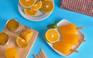 Orange slices bowl juice blue - orange juice free wallpaper