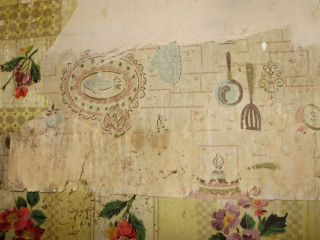 Flowers wall painting utensil spoon - a detailed matte painting free wallpaper