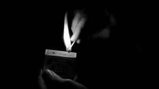 Lit match smoke blackwhite art - caravaggio free wallpaper