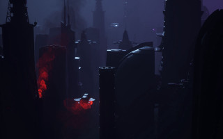 Cityscape tallbuildings redlight night eve - the top of it free wallpaper for desktop