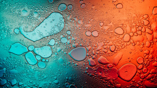 Water bubbles colorful background holography - subsurface free wallpaper
