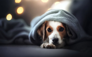 Dog blanket moonlight night sky - under a blanket free wallpaper