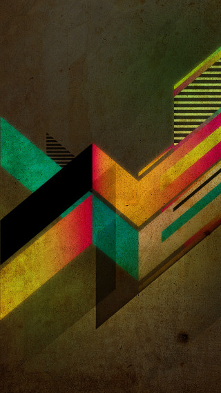 Colorful abstract geometric stripes surreal - the other side free wallpaper for mobile