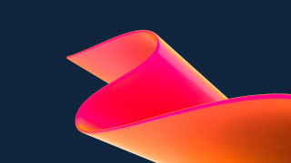 Curved abstract sculpture blue red - vector curve free wallpaper