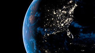 Earth night city lights space - visible free wallpaper for desktop