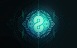 Green black background yin symbol - f 8 aperture free wallpaper