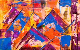 Abstract colorful shapes fire urban - free abstract wallpaper