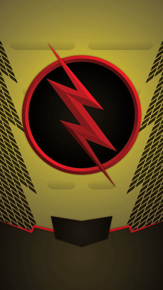 Flash yellow red black lightning - free neon wallpaper for mobile