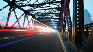 Long exposure bridge cityscape starry - the picture free wallpaper