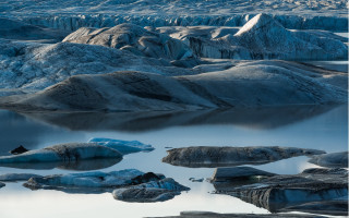 Mountain lake ice snow blue - covered mountain free wallpaper