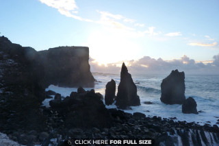 Rocky beach sunset clouds water 6 - widescreen free wallpaper for desktop