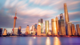 City skyline river bridge eastern - cao buxing free wallpaper