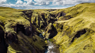 River valley mountains cloudy sky 10 - a river running free wallpaper