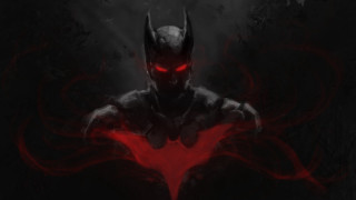 Batman red eyes black mask - a batman free wallpaper