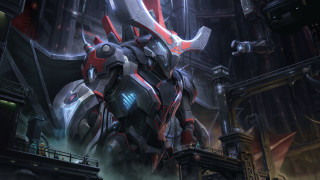 Futuristic robot city giant hammer - a futuristic robot free wallpaper