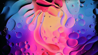 Colorful liquid painting bubbles water - stunning free wallpaper