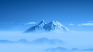 Mountain blue sky clouds plane - cloud below free wallpaper
