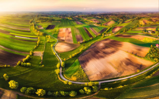 Rural countryside winding road sunset - rural free wallpaper