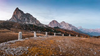 Mountain cemetery landscape ultrawide sky - a cemetery free wallpaper