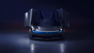 Futuristic car doors open dark 2 - a spotlight free wallpaper