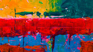 Red yellow blue abstract blood - alma thomas free wallpaper