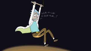 Man hanging upside down rope - fun free wallpaper