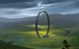 Large object field sky river - halo free wallpaper