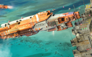 Afrofuturism ship ocean bridge helicopter - afrofuturism free wallpaper