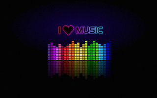 Colorful equalizer love music rainbow - the background of the image free wallpaper