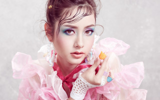 Pink dress makeup serious fashion - ayami kojima free wallpaper for desktop