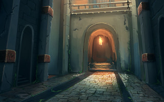 Hallway light clock wall end - andreas rocha free wallpaper