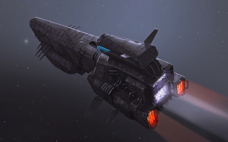 Sci fi spaceship beam red - its side free wallpaper