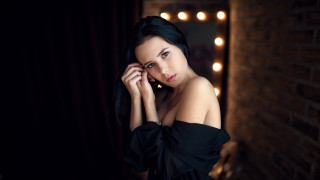 Elina karimova black dress mirror 2 - free vintage wallpaper for desktop