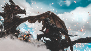 Dragon attack cloudy sky starry - a dragon free wallpaper for desktop