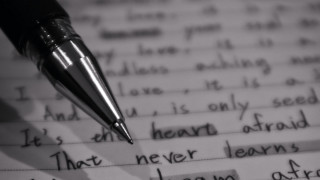 Pen paper note letterism blackwhite - a pen free wallpaper