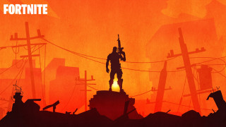Man holding gun hill sunset - apocalyptic free wallpaper