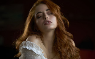 Red haired woman white dress 8 - preraphaelitism free wallpaper
