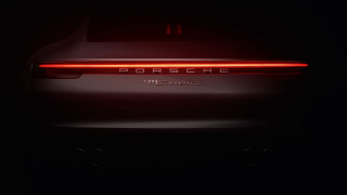 Porsche suv backend tailight dark - panfuturism free wallpaper