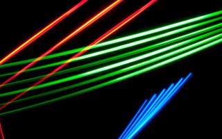 Colorful lights holography neon girl - light in the middle free wallpaper