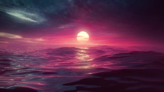 Sunset ocean bright sun cloud - a sunset over the ocean free wallpaper